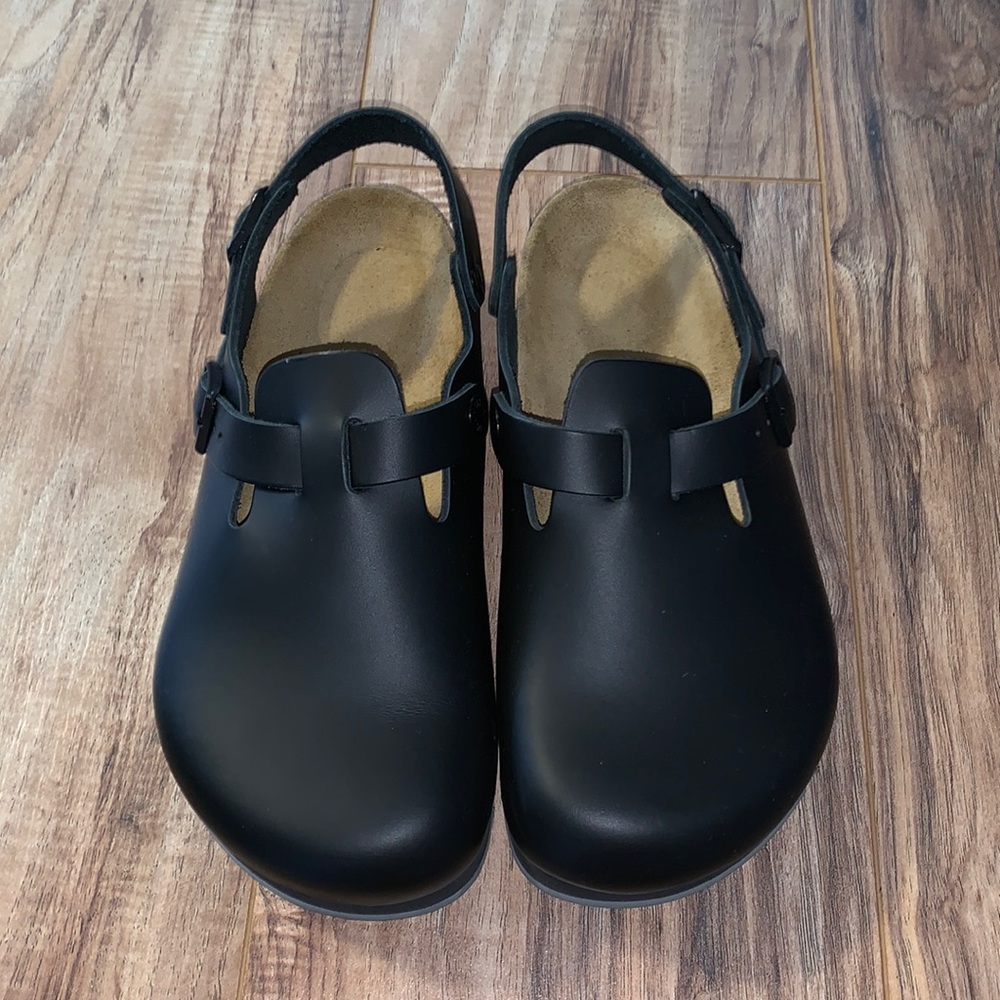 Birkenstock Tokio Super Grip Black Leather Sandals: BRAND NEW